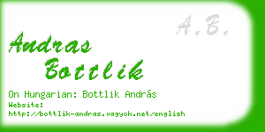 andras bottlik business card